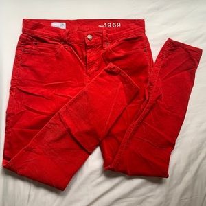 Gap Red Corduroy Legging Jean